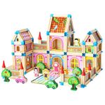 Jucarii, Copii si Bebe - Jucarii si jocuri - Jucarii & jocuri educative - Jocuri si jucarii educative - Jucarie Maestru al arhitecturii, Blocuri de constructie din lemn, 128 piese, LTOY18 - Infinity.ro