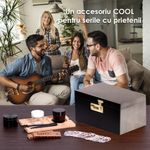 Market - Tutun si tigari - Articole si accesorii tutun - Organizator din Bambus, Cutie Tutun cu Cifru si Accesorii (grinder, recipiente, pensula, tuburi, tava de rulat) - Infinity.ro