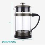 Casa si Gradina - Bucatarie si vesela - Vase pentru gatit - Ceainice si infuzoare - Presa franceza Navaris din sticla borosilicata, 1000ml, infuzor cafea ceai, 46547.03 - Infinity.ro
