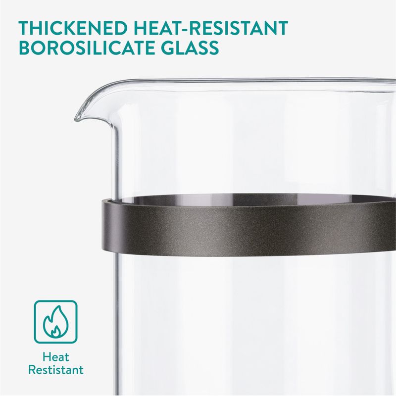 Casa si Gradina - Bucatarie si vesela - Vase pentru gatit - Ceainice si infuzoare - Presa franceza Navaris din sticla borosilicata, 1000ml, infuzor cafea ceai, 46547.03 - Infinity.ro