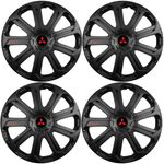 Auto si Moto - Anvelope si jante - Accesorii roti - Capace roti - Set 4 Capace Roti Evo Negru R14, Pentru Mitsubishi - Infinity.ro