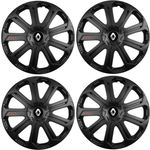 Auto si Moto - Anvelope si jante - Accesorii roti - Capace roti - Set 4 Capace Roti Evo Negru R15, Pentru Renault - Infinity.ro