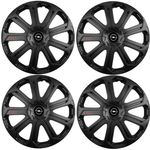 Auto si Moto - Anvelope si jante - Accesorii roti - Capace roti - Set 4 Capace Roti Evo Negru R15, Pentru Opel - Infinity.ro