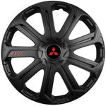 Auto si Moto - Anvelope si jante - Accesorii roti - Capace roti - Set 4 Capace Roti Evo Negru R15, Pentru Mitsubishi - Infinity.ro