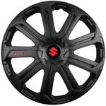 Auto si Moto - Anvelope si jante - Accesorii roti - Capace roti - Set 4 Capace Roti Evo Negru R15, Pentru Suzuki - Infinity.ro