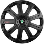 Auto si Moto - Anvelope si jante - Accesorii roti - Capace roti - Set 4 Capace Roti Evo Negru R15, Pentru Skoda - Infinity.ro