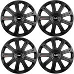 Auto si Moto - Anvelope si jante - Accesorii roti - Capace roti - Set 4 Capace Roti Evo Negru R15, Pentru Dacia Nou - Infinity.ro