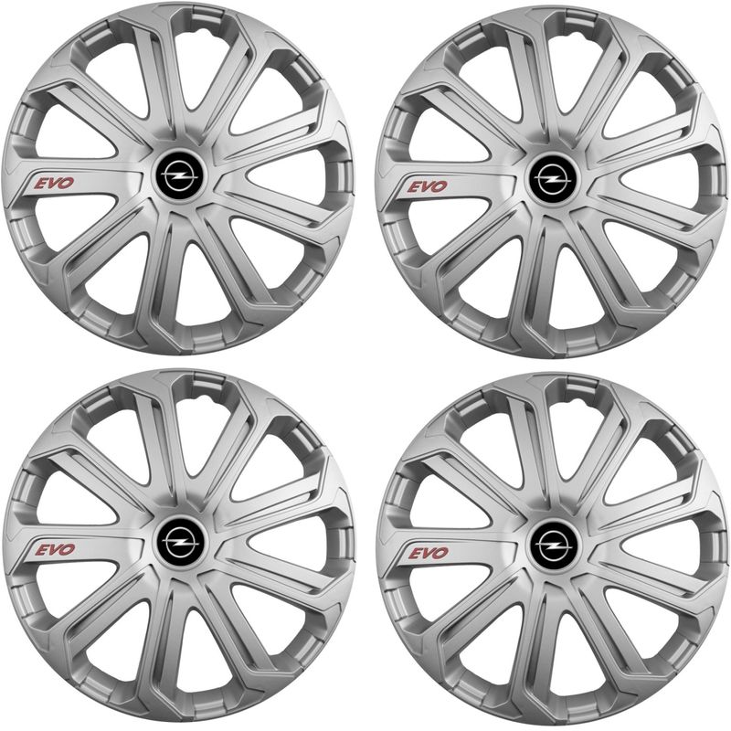 Auto si Moto - Anvelope si jante - Accesorii roti - Capace roti - Set 4 Capace Roti Evo Gri R14, Pentru Opel - Infinity.ro