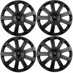 Auto si Moto - Anvelope si jante - Accesorii roti - Capace roti - Set 4 Capace Roti Evo Negru R14, Pentru Citroen - Infinity.ro