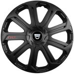 Auto si Moto - Anvelope si jante - Accesorii roti - Capace roti - Set 4 Capace Roti Evo Negru R16, Pentru Dacia - Infinity.ro