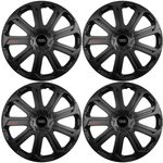 Auto si Moto - Anvelope si jante - Accesorii roti - Capace roti - Set 4 Capace Roti Evo Negru R16, Pentru Audi - Infinity.ro