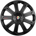Auto si Moto - Anvelope si jante - Accesorii roti - Capace roti - Set 4 Capace Roti Evo Negru R16, Pentru Alfa Romeo - Infinity.ro