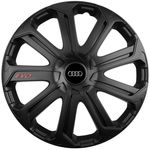 Auto si Moto - Anvelope si jante - Accesorii roti - Capace roti - Set 4 Capace Roti Evo Negru R16, Pentru Audi - Infinity.ro