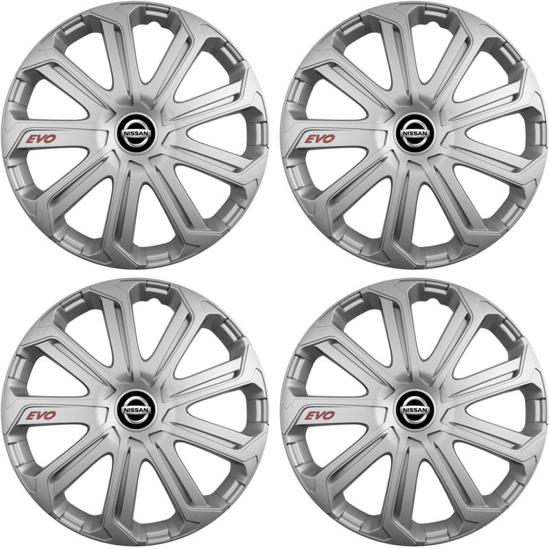 Auto si Moto - Anvelope si jante - Accesorii roti - Capace roti - Set 4 Capace Roti Evo Gri R14, Pentru Nissan - Infinity.ro