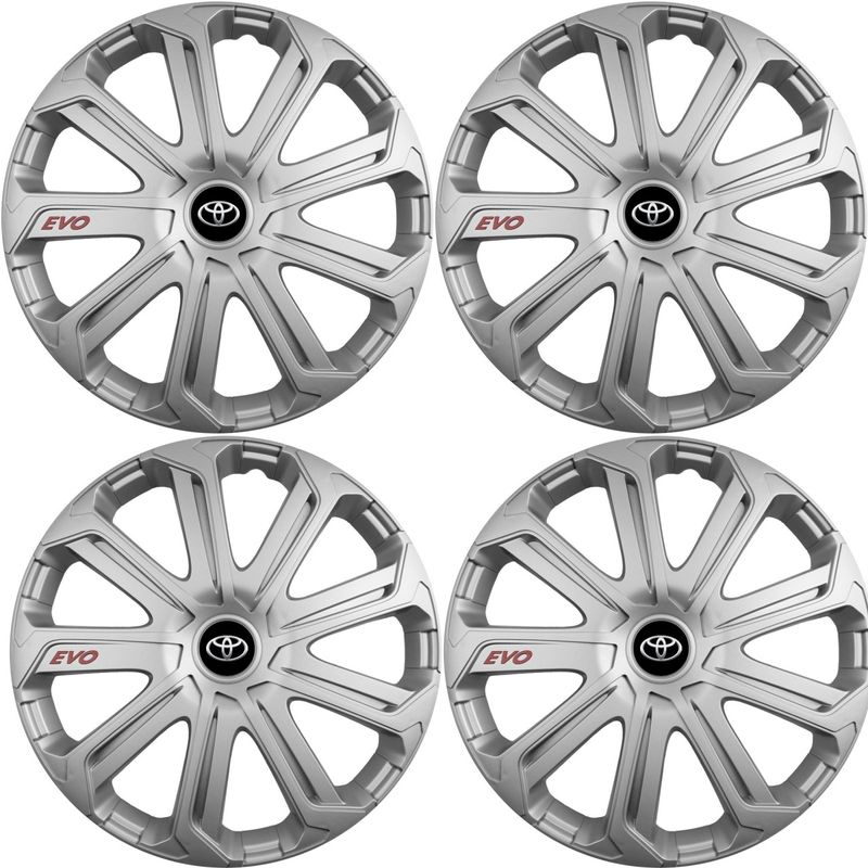 Auto si Moto - Anvelope si jante - Accesorii roti - Capace roti - Set 4 Capace Roti Evo Gri R14, Pentru Toyota - Infinity.ro