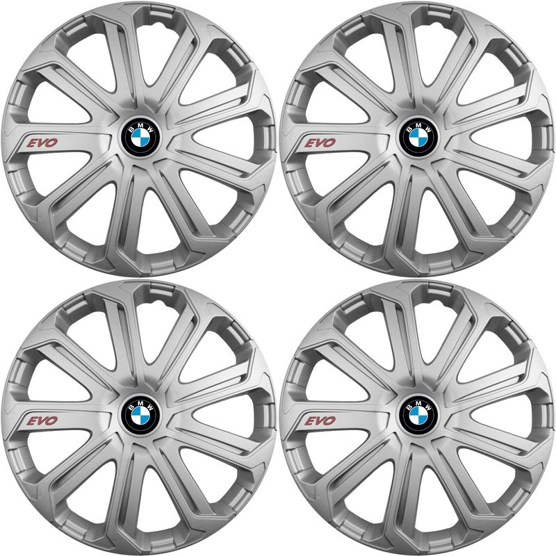 Auto si Moto - Anvelope si jante - Accesorii roti - Capace roti - Set 4 Capace Roti Evo Gri R16, Pentru BMW - Infinity.ro