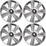 Auto si Moto - Anvelope si jante - Accesorii roti - Capace roti - Set 4 Capace Roti GTX Gri R16, Pentru Skoda Nou - Infinity.ro