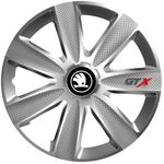 Auto si Moto - Anvelope si jante - Accesorii roti - Capace roti - Set 4 Capace Roti GTX Gri R16, Pentru Skoda Nou - Infinity.ro
