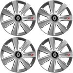 Auto si Moto - Anvelope si jante - Accesorii roti - Capace roti - Set 4 Capace Roti GTX Gri R15, Pentru Renault Nou - Infinity.ro