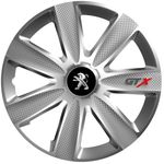 Auto si Moto - Anvelope si jante - Accesorii roti - Capace roti - Set 4 Capace Roti GTX Gri R17, Pentru Peugeot - Infinity.ro