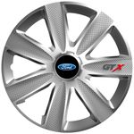Auto si Moto - Anvelope si jante - Accesorii roti - Capace roti - Set 4 Capace Roti GTX Gri R14, Pentru Ford - Infinity.ro