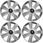 Auto si Moto - Anvelope si jante - Accesorii roti - Capace roti - Set 4 Capace Roti GTX Gri R17, Pentru Peugeot - Infinity.ro