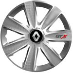 Auto si Moto - Anvelope si jante - Accesorii roti - Capace roti - Set 4 Capace Roti GTX Gri R14, Pentru Renault - Infinity.ro