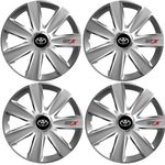 Auto si Moto - Anvelope si jante - Accesorii roti - Capace roti - Set 4 Capace Roti GTX Gri R16, Pentru Toyota - Infinity.ro
