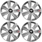 Auto si Moto - Anvelope si jante - Accesorii roti - Capace roti - Set 4 Capace Roti GTX Gri R15, Pentru Dacia - Infinity.ro