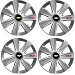 Auto si Moto - Anvelope si jante - Accesorii roti - Capace roti - Set 4 Capace Roti GTX Gri R16, Pentru Chevrolet - Infinity.ro