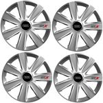 Auto si Moto - Anvelope si jante - Accesorii roti - Capace roti - Set 4 Capace Roti GTX Gri R16, Pentru Audi - Infinity.ro