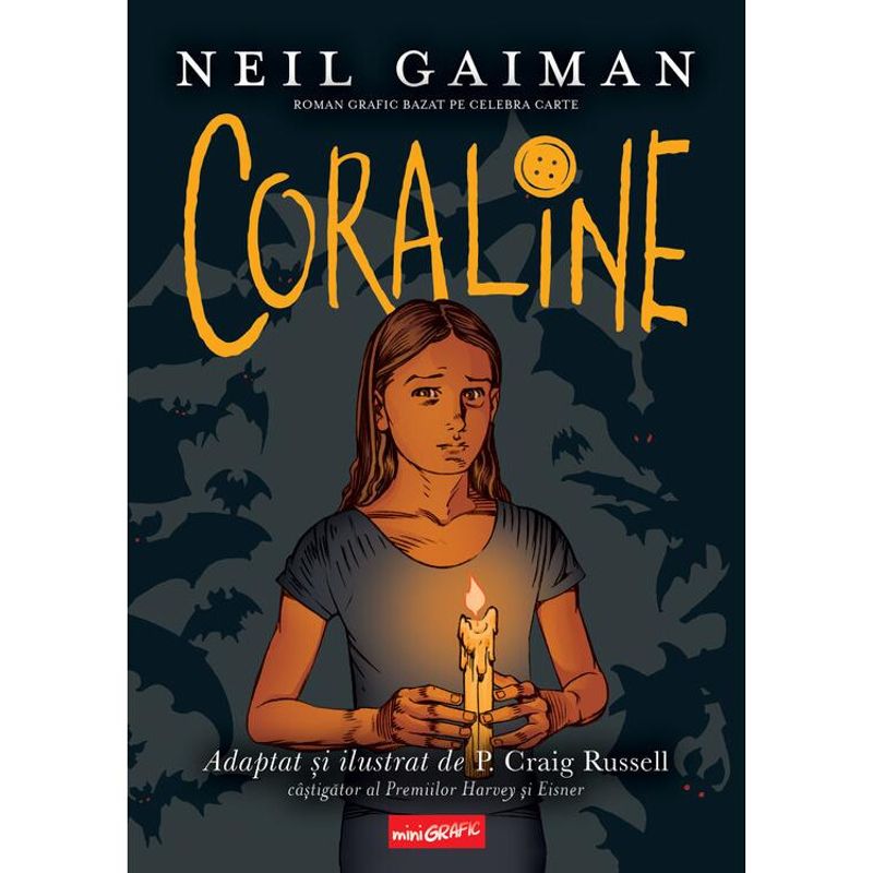 Carti si Birotica - Carti - Benzi desenate - Coraline. Roman grafic, Neil Gaiman, P. Craig Russell, miniGrafic - Infinity.ro