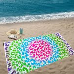 Casa si Gradina - Textile si covoare - Textile baie - Prosoape - Prosop catifea pentru plaja Kotonia Home 70x140 cm, bumbac, decor Mandala - Infinity.ro