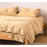 Casa si Gradina - Textile si covoare - Lenjerii de pat - Cearceafuri de pat - Cearceaf de pat Kotonia Home, 100% bumbac, Olandina color, 220x240 cm, camel - Infinity.ro