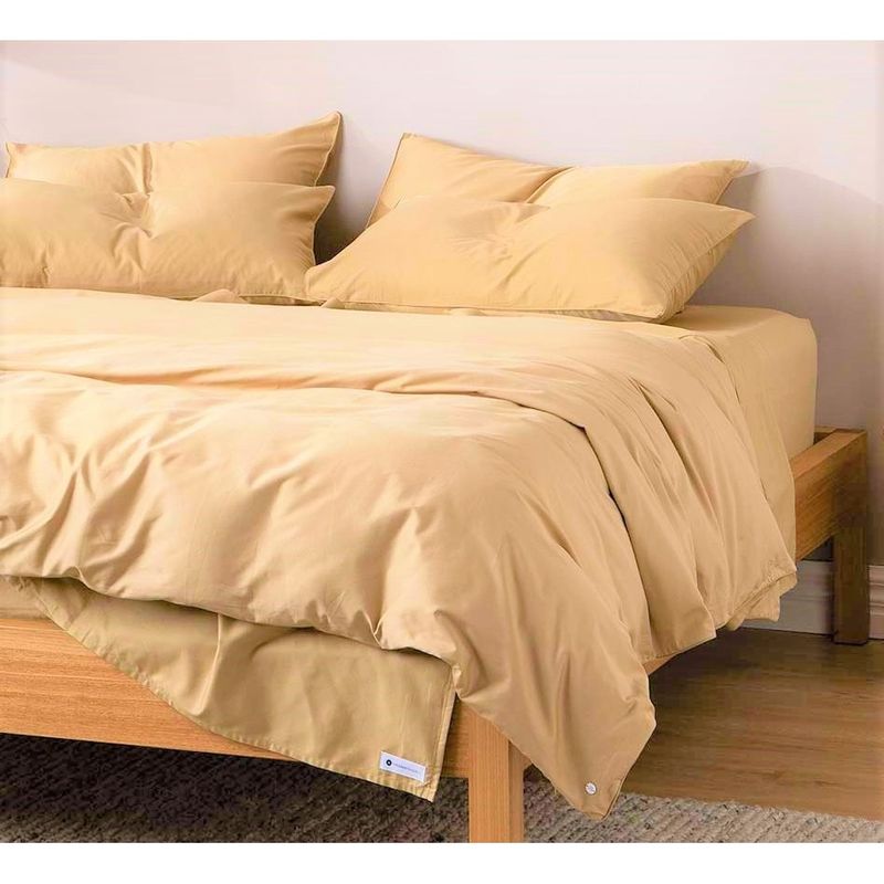 Casa si Gradina - Textile si covoare - Lenjerii de pat - Cearceafuri de pat - Cearceaf de pat Kotonia Home, 100% bumbac, Olandina color, 220x240 cm, camel - Infinity.ro