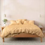Casa si Gradina - Textile si covoare - Lenjerii de pat - Cearceafuri de pat - Cearceaf de pat Kotonia Home, 100% bumbac, Olandina color, 220x240 cm, camel - Infinity.ro