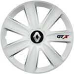 Auto si Moto - Anvelope si jante - Accesorii roti - Capace roti - Set 4 Capace Roti GTX Alb R16, Compatibil Cu Renault - Infinity.ro