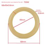 Casa si Gradina - Electrice - Echipamente electrice - Accesorii compresoare - Membrana Piston cap compresor fara ulei 750W 68x49x0.8mm CH166 - Infinity.ro