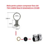 Casa si Gradina - Electrice - Echipamente electrice - Accesorii compresoare - Biela pentru piston compresor fara ulei 750-1100W Mod.D 62x62x62mm CH189 - Infinity.ro