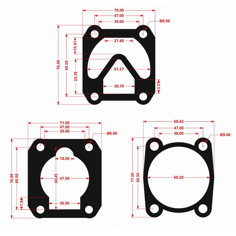 Casa si Gradina - Electrice - Echipamente electrice - Compresoare - Garnituri set pentru cap compresor de aer 47mm CH088 Mod.11(B) - Infinity.ro