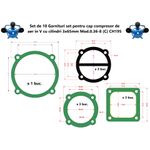 Casa si Gradina - Electrice - Echipamente electrice - Compresoare - Set de 10 Garnituri set pentru cap compresor de aer V 3x65mm Mod.0.36-8 (C) CH195 - Infinity.ro