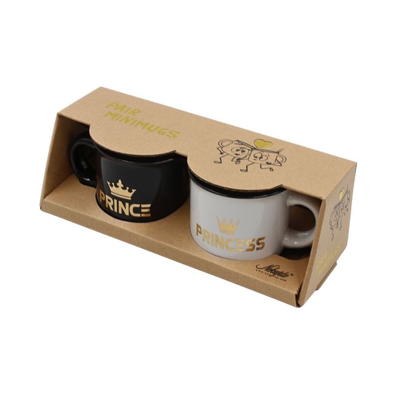Casa si Gradina - Bucatarie si vesela - Cani si pahare - Cani si cesti - Set 2 Cesti Espresso, Nekupto – “PRINCE & PRINCESS”, 2 x 80 ml - Infinity.ro