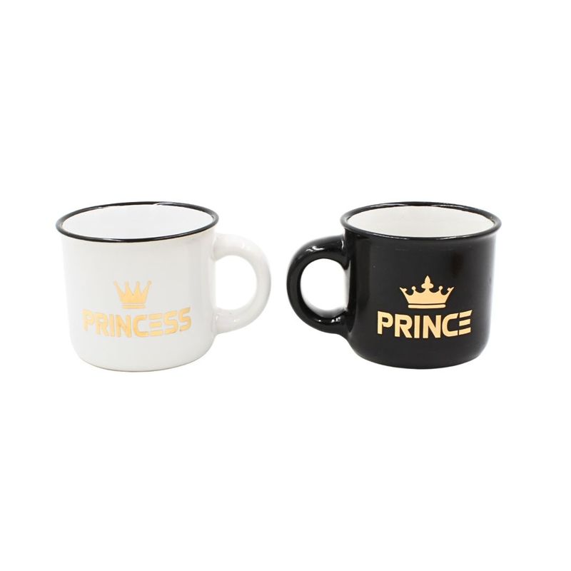Casa si Gradina - Bucatarie si vesela - Cani si pahare - Cani si cesti - Set 2 Cesti Espresso, Nekupto – “PRINCE & PRINCESS”, 2 x 80 ml - Infinity.ro