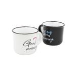 Casa si Gradina - Bucatarie si vesela - Cani si pahare - Cani si cesti - Set 2 Cesti Espresso, Nekupto – “Good Morning”, 2 x 80 ml - Infinity.ro