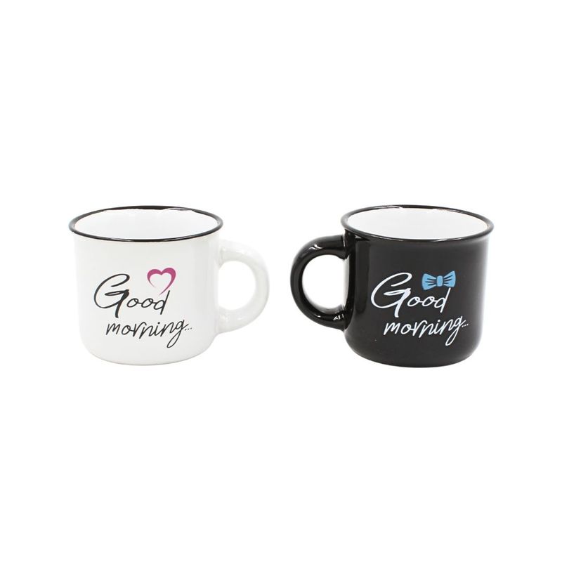 Casa si Gradina - Bucatarie si vesela - Cani si pahare - Cani si cesti - Set 2 Cesti Espresso, Nekupto – “Good Morning”, 2 x 80 ml - Infinity.ro