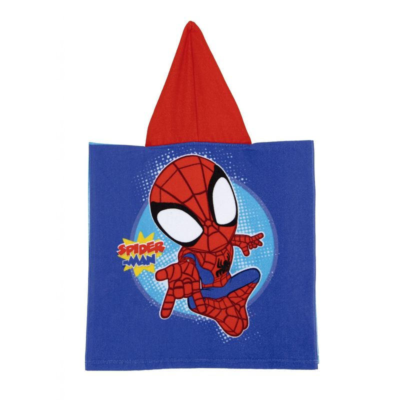 Jucarii, Copii si Bebe - Igiena si ingrijire - Baia bebelusului - Prosoape si halate de baie copii - Prosop de plaja, Poncho, pentru copii, model Spidey Friends, 55x55 cm, Arditex - Infinity.ro