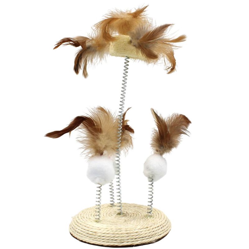 Petshop - Accesorii petshop - Jucarii animale - Jucarii interactive animale - Jucarie cu pene pentru pisici Sisal - Infinity.ro