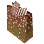 Market - Cadouri - Pungi cadou si accesorii - Punga cadou hartie L KRAFT DOTS - Infinity.ro