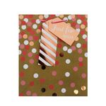 Market - Cadouri - Pungi cadou si accesorii - Punga cadou hartie L KRAFT DOTS - Infinity.ro