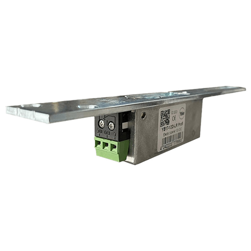 Casa si Gradina - Electrice - Smart Home - Control acces si accesorii - Electromagnet fail locked, 12Vcc, 230mA, contact monitorizare cu placa suport lunga  - ASSA ABLOY YB17-12D-LR - Infinity.ro